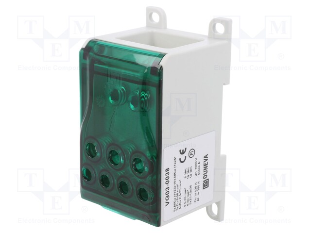Splice terminal: distribution block; OJL; ways: 1; terminals: 8