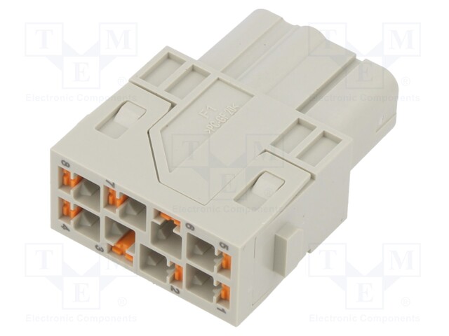 Connector: HDC; module; female; Han-Modular®; PIN: 8; push-in; 16A