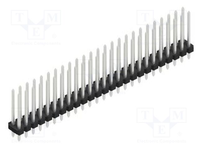 Connector: pin strips; pin header; male; PIN: 50; 2.54mm; THT; 2x25