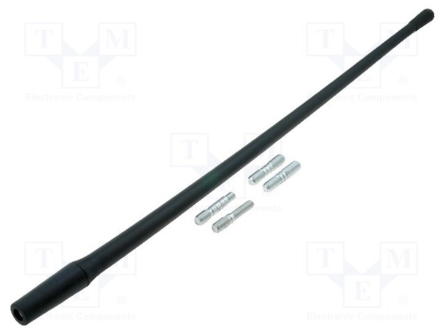 Antenna mast; 0.35m; M5,M6; outside; AM,FM; rubber mast