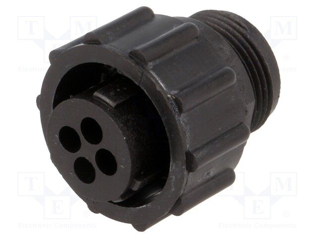 Plug; female; PIN: 4; w/o contacts; CPC Series 1; for cable