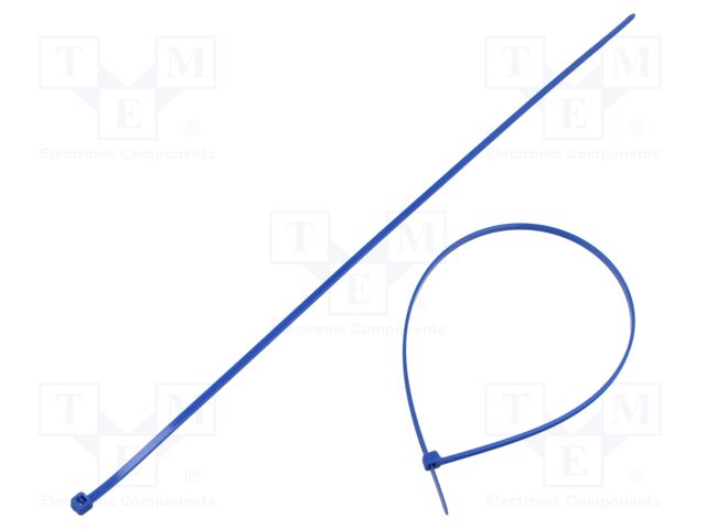 Cable tie; with metal; L: 150mm; W: 3.6mm; polyamide; 176N; blue