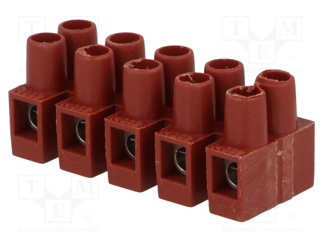 Terminal block; screw terminal; ways: 5; 2.5mm2; terminals: 10