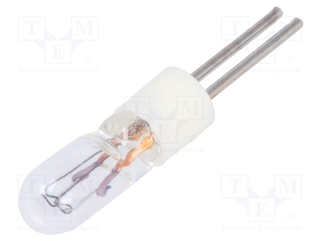 Filament lamp: miniature; BI-PIN; 12VDC; 60mA; Bulb: T1; Ø: 3.3mm