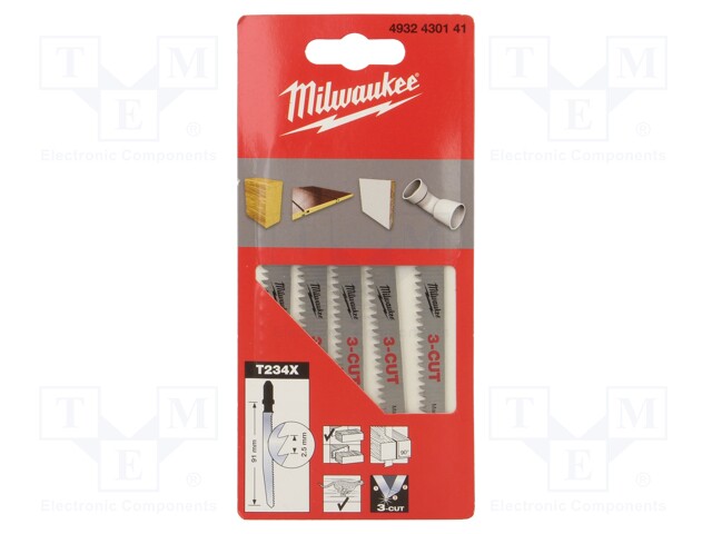 Hacksaw blade; wood; 91mm; 5pcs; Kind of holder: T