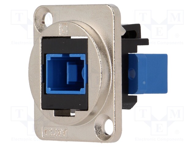 Connector: fiber optic; coupler; single mode duplex (SM)