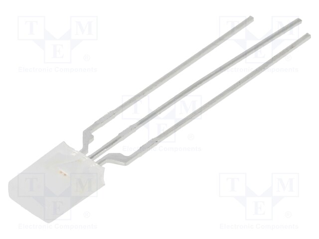 LED; rectangular; 2x5x7mm; red/green; 14mcd; 8mcd; 110°; Front: flat