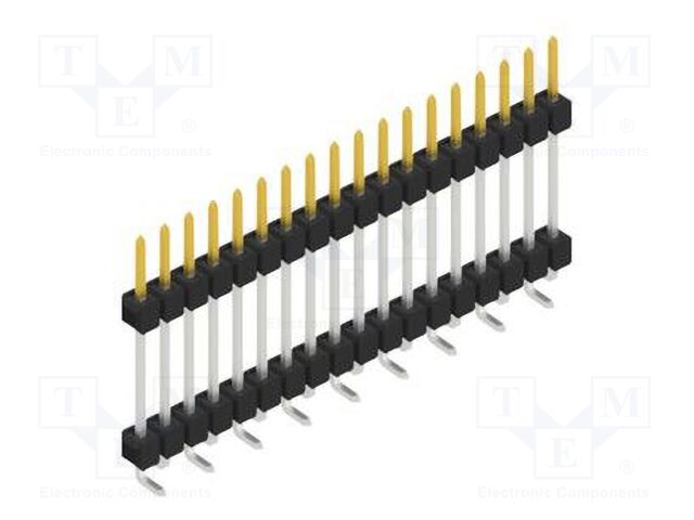 Connector: pin strips; pin header; male; PIN: 18; 2.54mm; SMT; 1x18