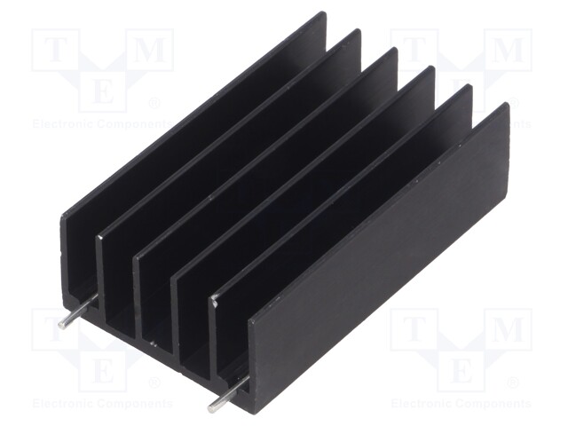 Heatsink: extruded; TO220,TO247; black; L: 50mm; W: 30mm; H: 15mm