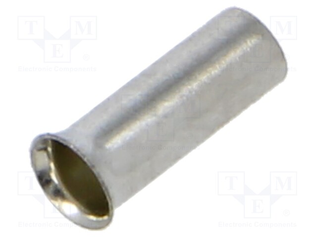 Tip: bootlace ferrule; non-insulated; copper; 2.5mm2; 7mm; tinned