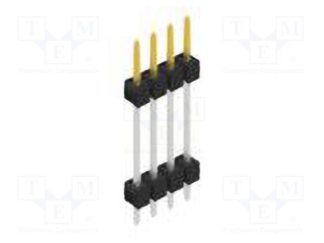 Connector: pin strips; pin header; male; PIN: 4; 2.54mm; THT; 1x4