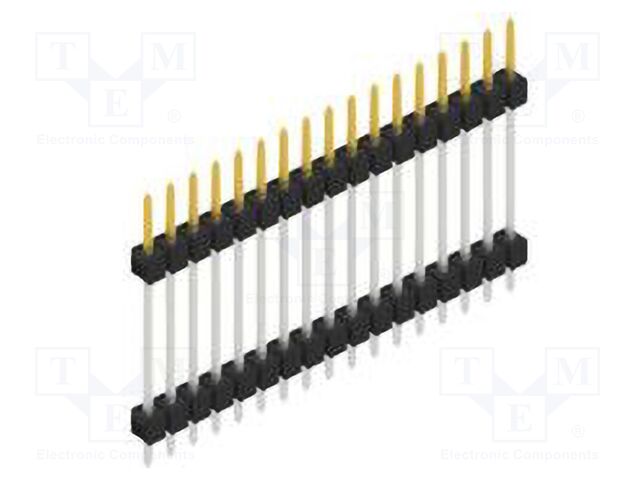 Connector: pin strips; pin header; male; PIN: 17; 2.54mm; THT; 1x17