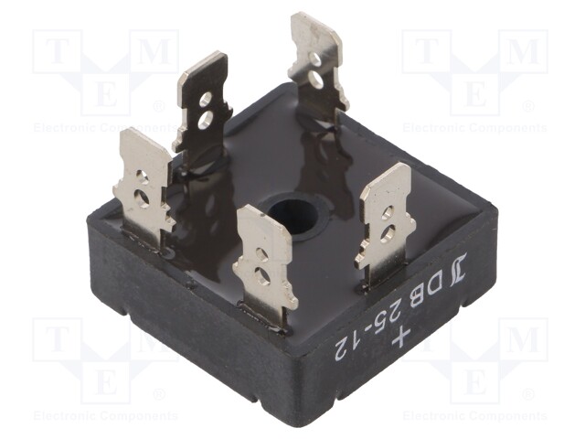 Bridge rectifier: three-phase; Urmax: 1200V; If: 25A; Ifsm: 350A