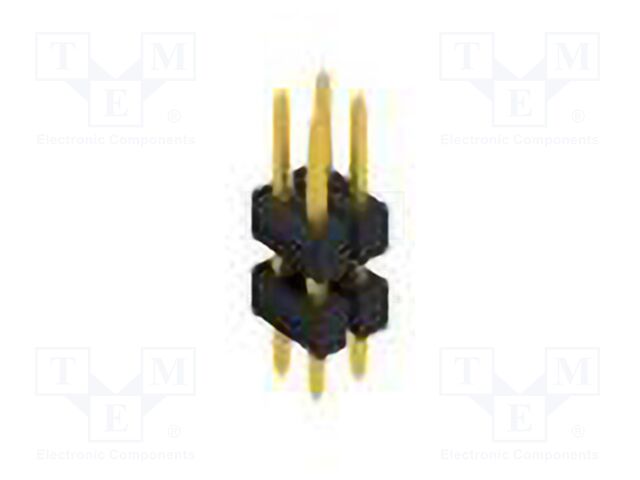 Connector: pin strips; pin header; male; PIN: 4; 2.54mm; THT; 2x2