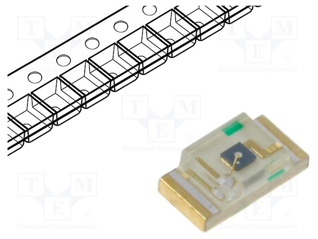 Phototransistor; 1206; 940nm; 30V; 120°; Lens: transparent