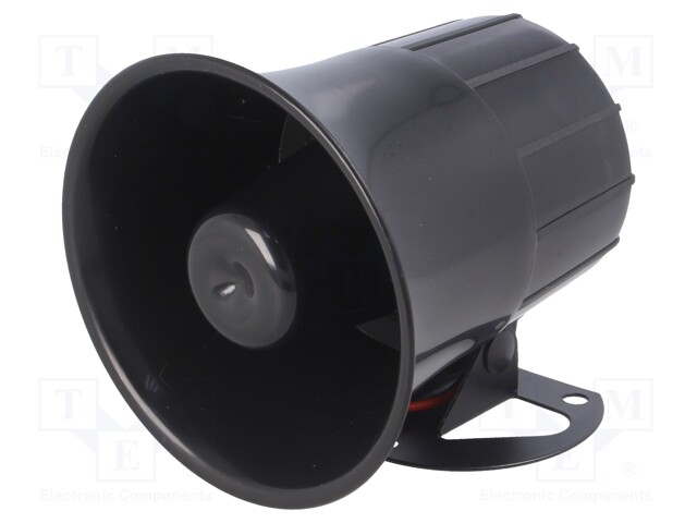 Sound transducer: siren; dynamic; 6 tones; 1300mA; Ø: 105mm; 12VDC