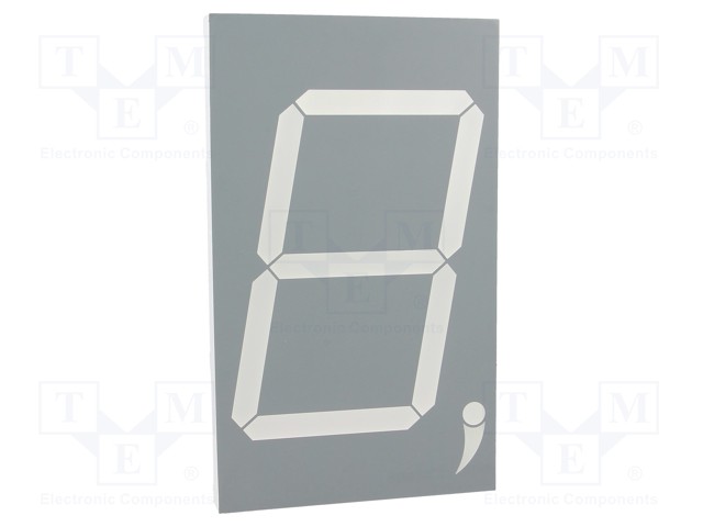 Display: LED; 7-segment; 127mm; 5"; No.char: 1; red; 44÷132mcd; anode