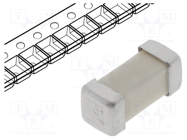 Fuse: fuse; quick blow; 62mA; 125VAC; 125VDC; SMD; ceramic; brass