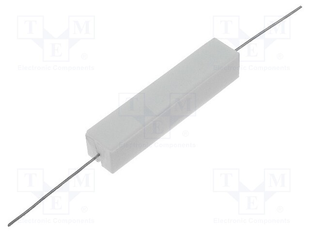 Resistor: wire-wound; cement; THT; 75Ω; 10W; ±5%; 48x9.5x9.5mm