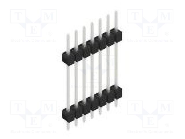 Connector: pin strips; pin header; male; PIN: 7; 2.54mm; THT; 1x7