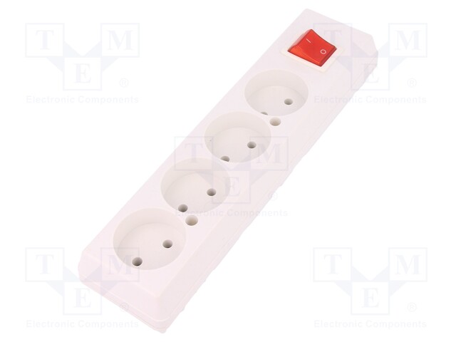 Connector: AC supply; splitter; Layout: 2P; white; 250VAC; 16A; IP20