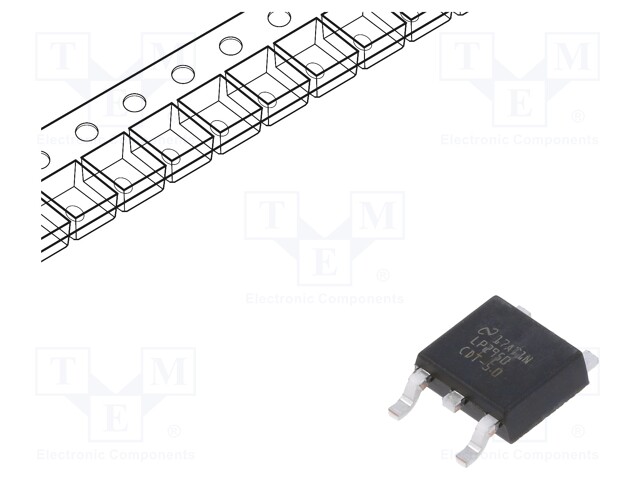 IC: voltage regulator; LDO,fixed; 5V; 0.1A; TO252; SMD; Uoper: 2÷30V