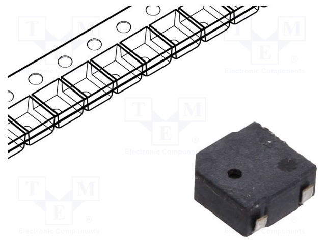 Sound transducer: elektromagnetic alarm; SMD; 4000Hz; 110mA; 12Ω