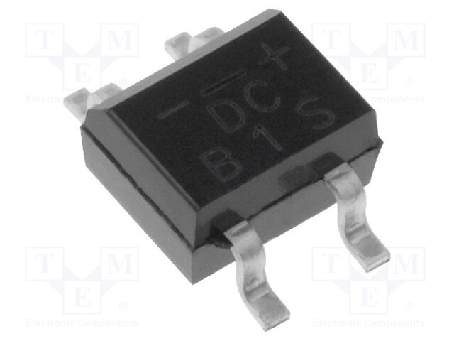 Single-phase bridge rectifier; Urmax: 100V; If: 0.5A; Ifsm: 30A