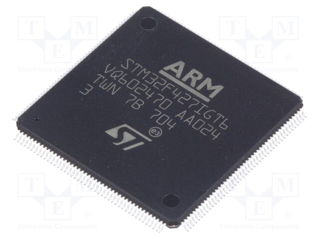 ARM microcontroller; Flash: 1MB; 180MHz; SRAM: 256kB; LQFP176