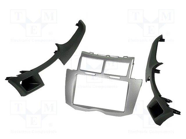 Radio mounting frame; Toyota; 2 DIN; silver