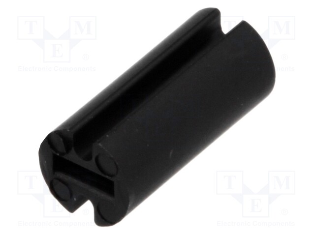 Spacer sleeve; LED; Øout: 4.5mm; ØLED: 3mm; L: 10mm; black; UL94V-2