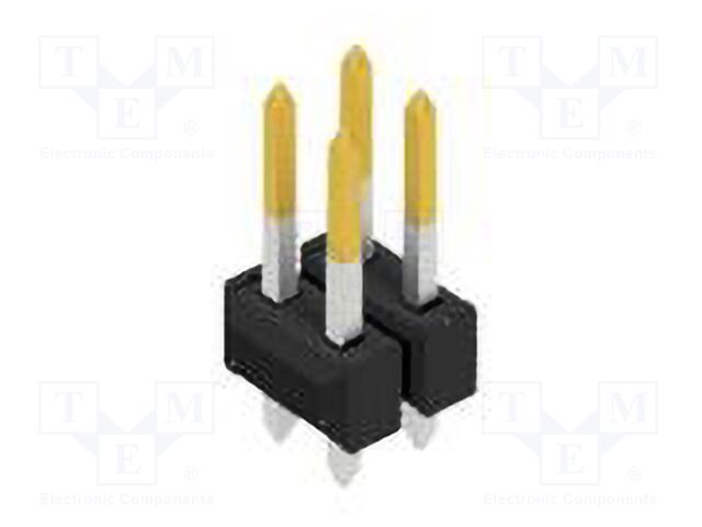 Connector: pin strips; pin header; male; PIN: 4; 2.54mm; THT; 2x2