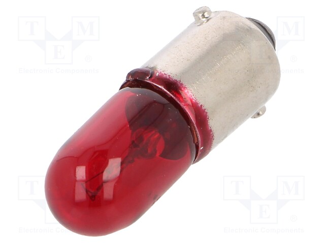 Filament lamp: automotive; BA9S; red; 12V; 4W; VISIONPRO; T4W