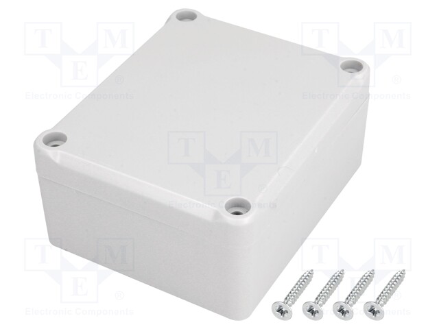Enclosure: multipurpose; X: 74mm; Y: 89mm; Z: 41mm; polystyrene; grey