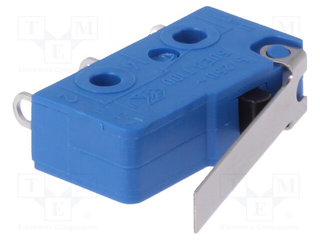 Microswitch SNAP ACTION; with lever; SPDT; 5A/250VAC; OFF-(ON)