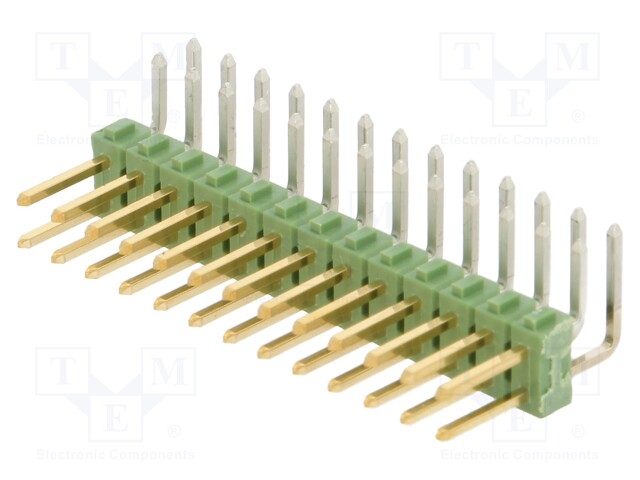Pin header; pin strips; AMPMODU MOD II; male; PIN: 26; angled 90°