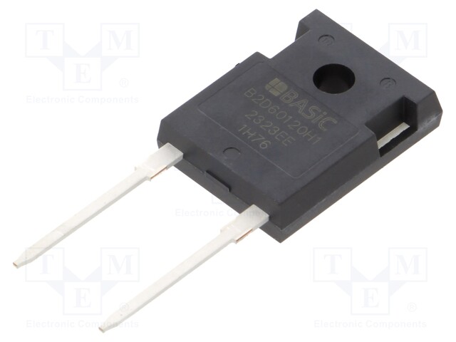 Diode: Schottky rectifying; SiC; THT; 1.2kV; 60A; 361W; TO247-2