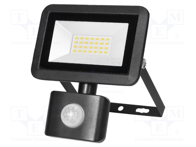 Lamp: LED flood light; 20W; 4000K; CRImin: 80; IP44; 1600lm; 230VAC