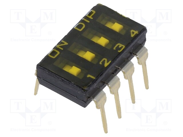 Switch: DIP-SWITCH; OFF-ON; 0.025A/24VDC; Pos: 2; -40÷85°C; 9.8N