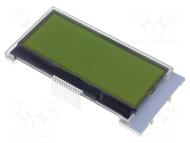 Display: LCD; alphanumeric; COG,STN Positive; 20x4; yellow-green