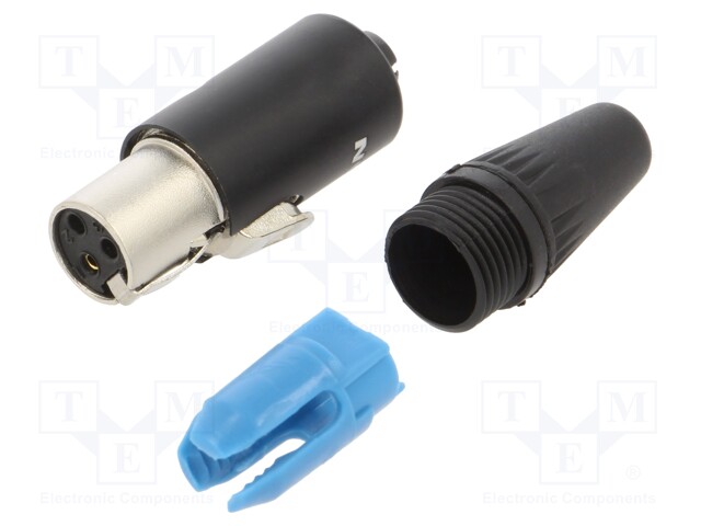 Connector: XLR mini; PIN: 3; female; Enclos.mat: zinc alloy; plug