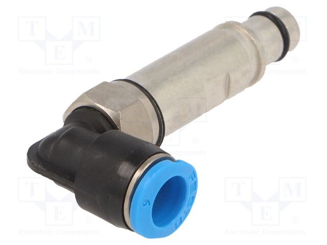 Contact; male; Han Modular Pneumatic; pipe OD Ø6mm; brass; 10bar