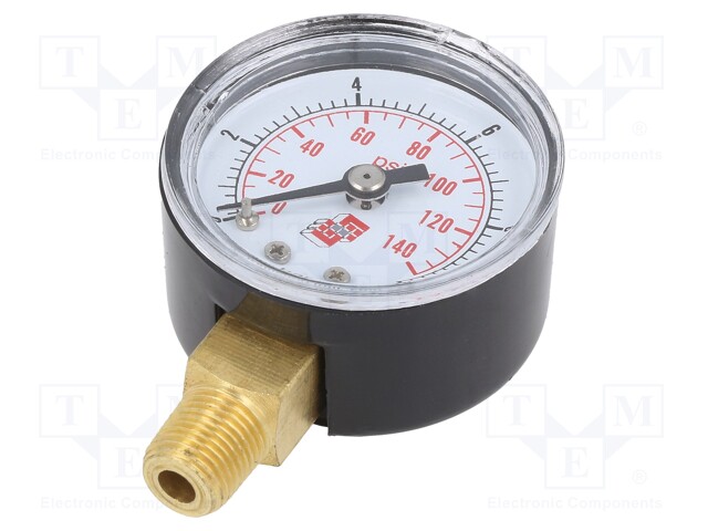 Manometer; 0÷10bar; non-aggressive liquids,inert gases; 40mm