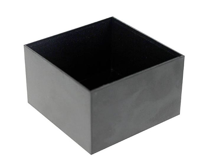 Enclosure: designed for potting; X: 50mm; Y: 50mm; Z: 30mm; ABS; RTM108-BLK/1
