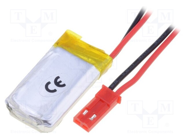 Re-battery: Li-Po; 3.7V; 250mAh; cables,JST SYP-02T-1 socket