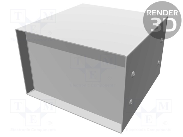 Enclosure: with panel; 1458; X: 152mm; Y: 152mm; Z: 102mm; blue