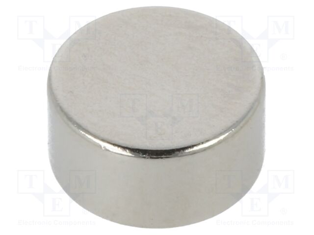 Magnet: permanent; neodymium; 21N; Ø: 10mm; H: 5mm