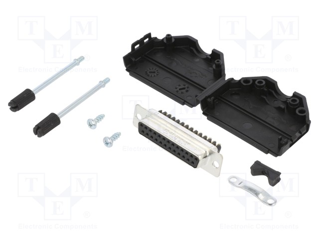 D-Sub; PIN: 25; female; unshielded; straight; screw terminal