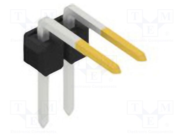 Connector: pin strips; pin header; male; PIN: 2; 2.54mm; THT; 1x2