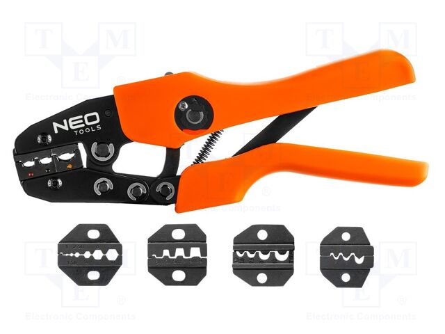 Tool: for crimping; insulated terminals,COAX connectors; 220mm